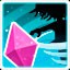 Collect a red gem while twirling